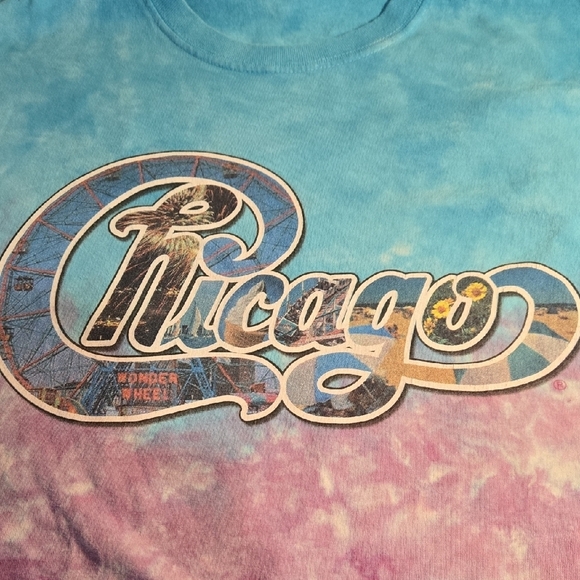 Liquid Blue Chicago Summer/ Fall Tour Blue and Purple Tie- Dye Short Sleeve Tee - Picture 4 of 9